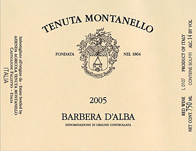 2021er Barbera D'Alba DOC,  Montanello